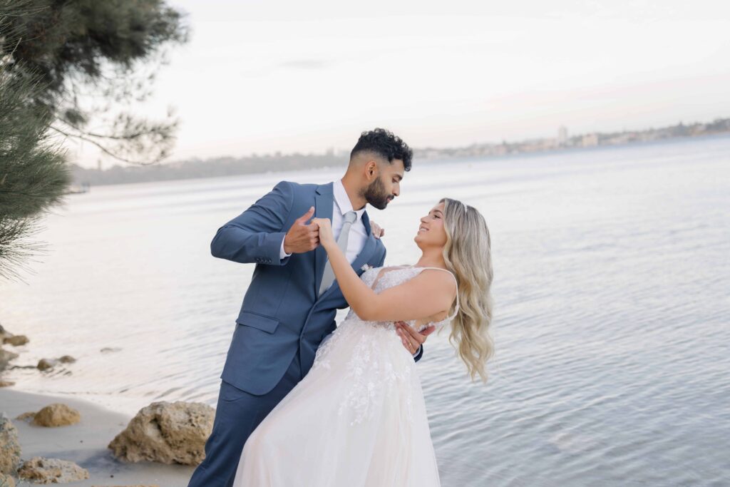 Perth wedding photographer capturing a bride and groom