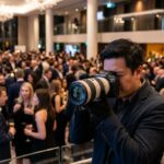 Professional commercial photographer capturing a corporate event in Perth