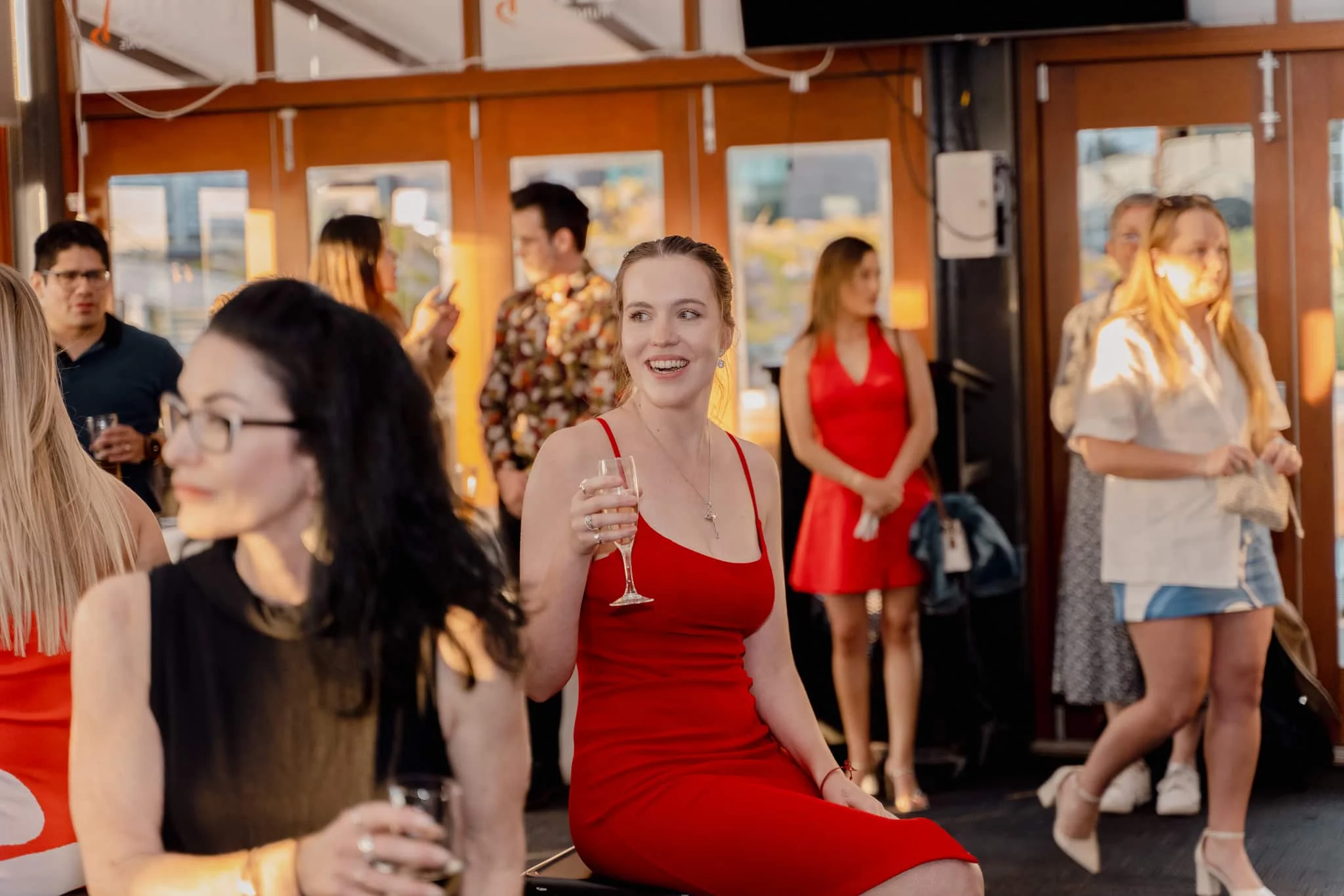 Modern luxury corporate event setup in a high-end Perth city venue